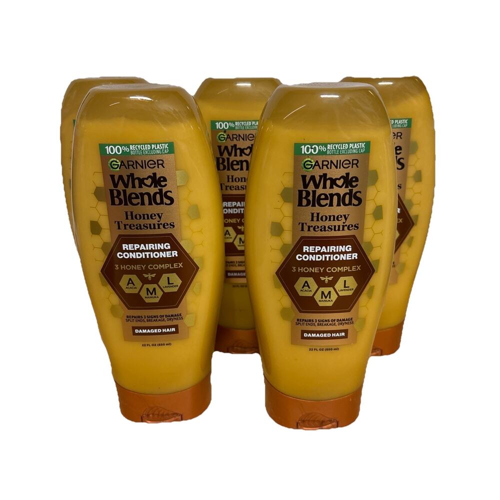 Garnier Whole Blends Honey Treasures Repairing Conditioner 5X Large 22oz Bottles